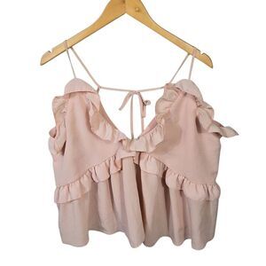 ASOS Pink Ruffle Women's Camisoles Size 12